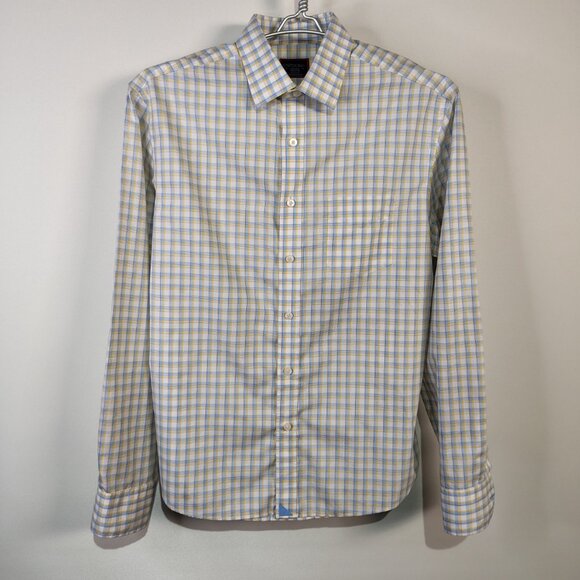 UNTUCKit Vielles Shirt Mens Size Medium Gingham Plaid Cotton Long Sleeve 41128 - Picture 2 of 12